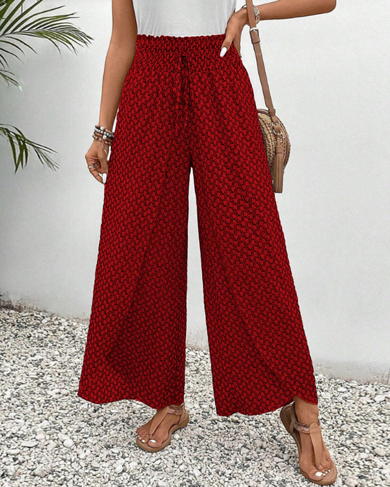 Aurelia | Women’s Wide Leg Printed Trousers Chic