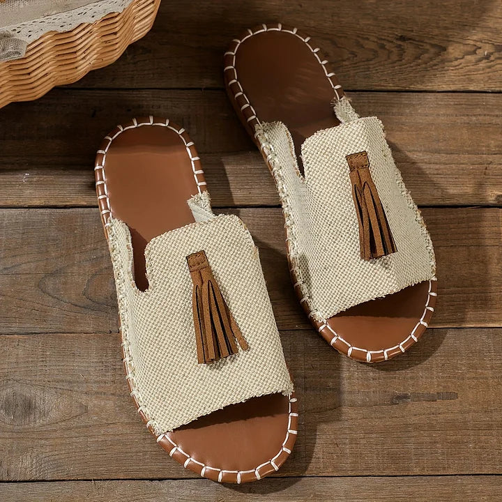 Sutton | Women's Tassel Slip-On Sandals Casual