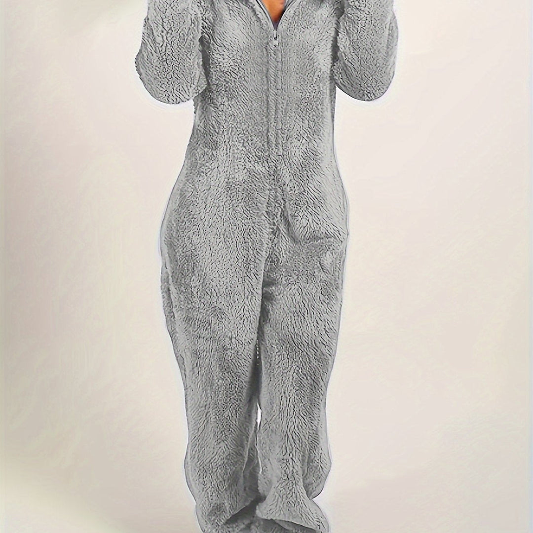 Kelsie-Plush Fleece Pyjama Jumpsuit -