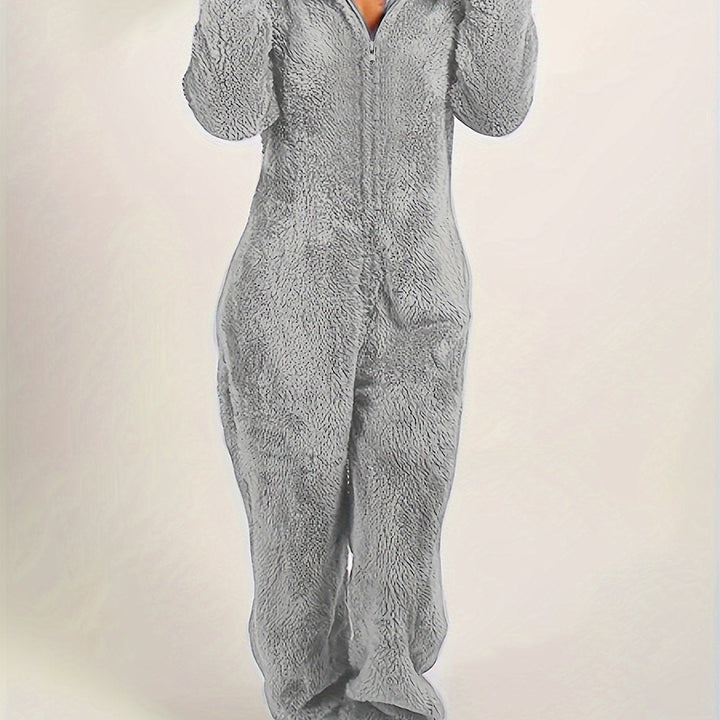 Kelsie-Plush Fleece Pyjama Jumpsuit -