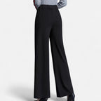 Sutton | Women's High-Waist Wide-Leg Trousers Casual