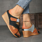 Aerith | Women's Two Tone Wedge Sandals