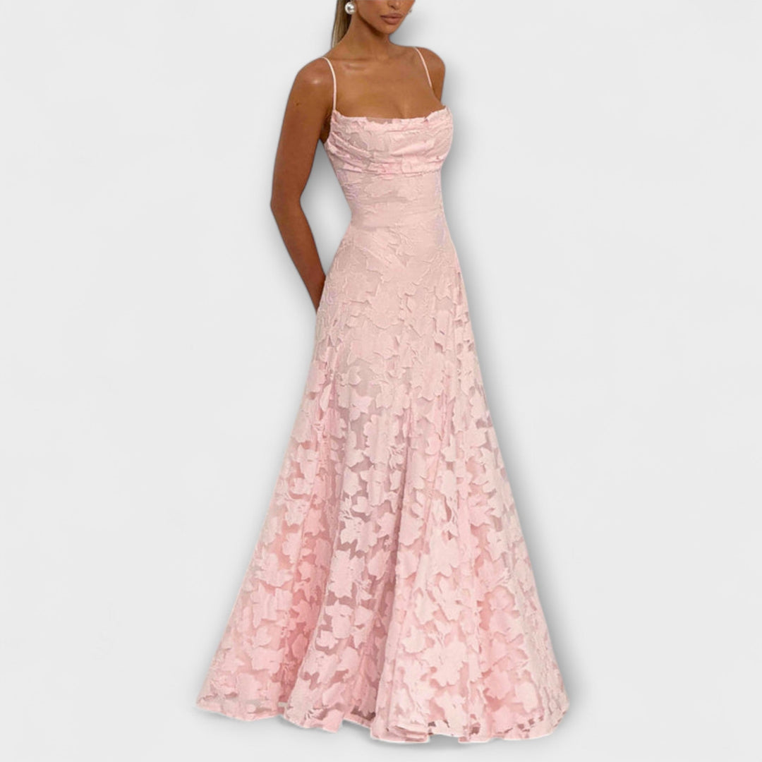 Lennox | Women's Elegant Floral Lace Maxi Dress