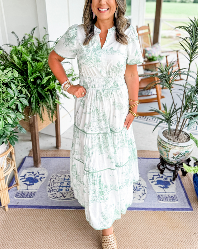 Sanne | Women's Classic Toile Maxi Dress
