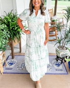 Sanne | Women's Classic Toile Maxi Dress