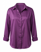 Thea | Women's Smooth Button-Up Shirt