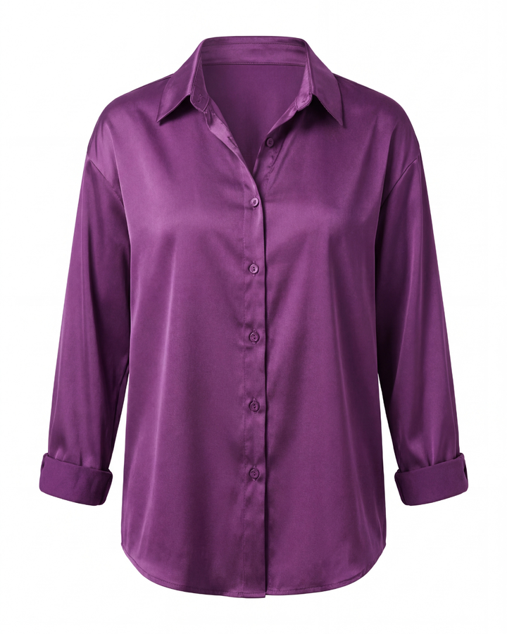 Thea | Women's Smooth Button-Up Shirt