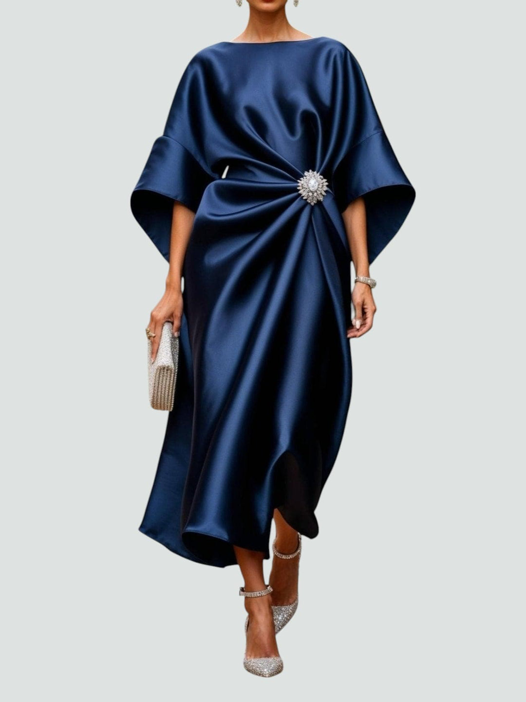 Marlowe | Women's Elegant Draped Midi Dress