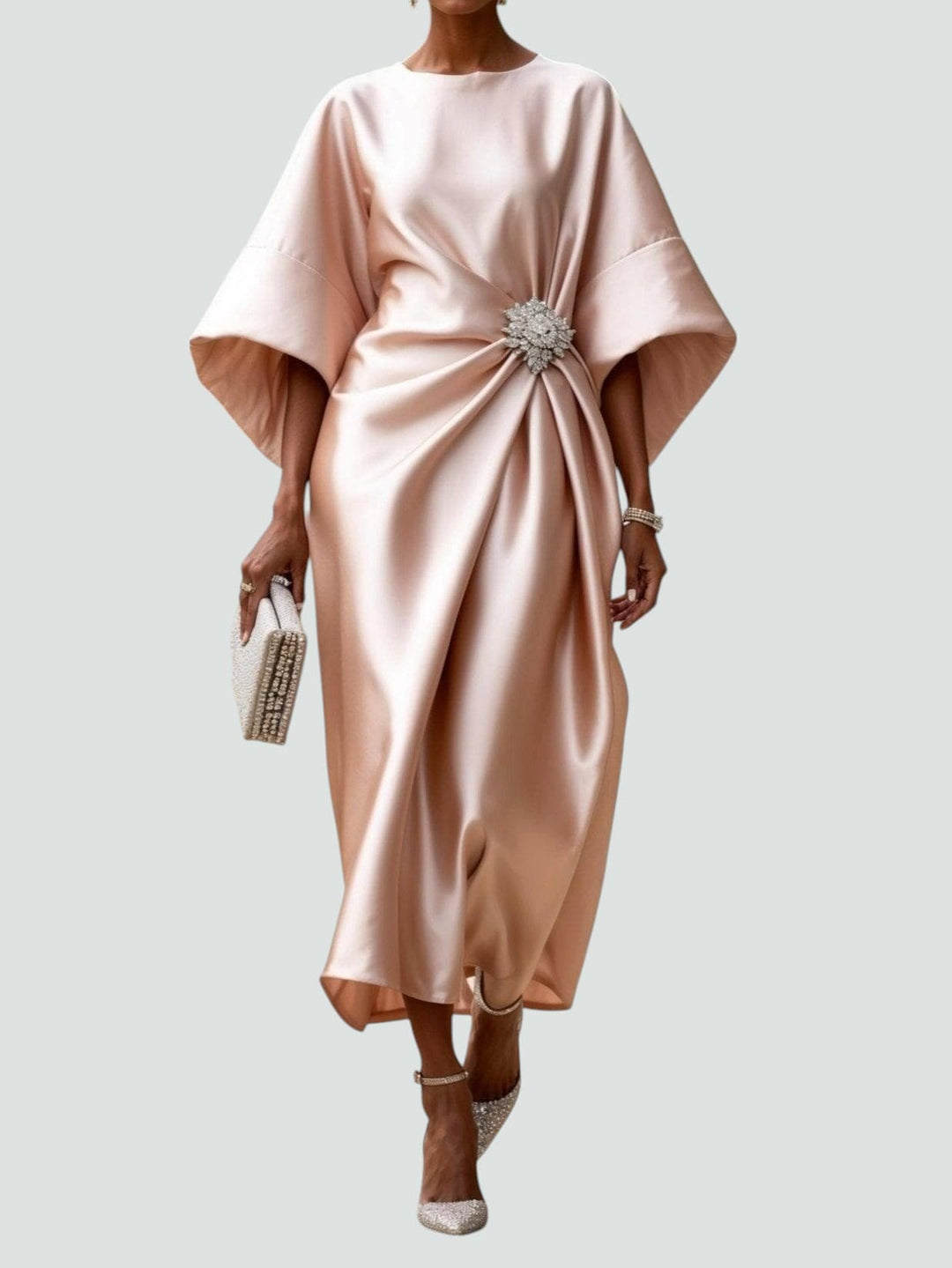 Marlowe | Women's Elegant Draped Midi Dress