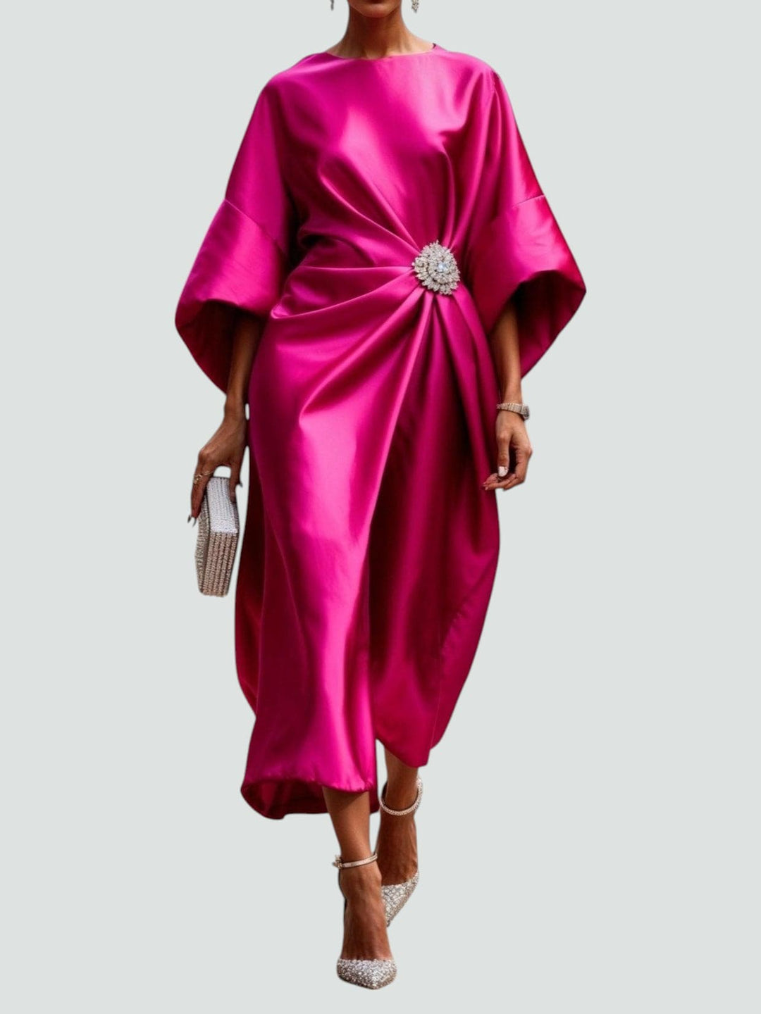 Marlowe | Women's Elegant Draped Midi Dress