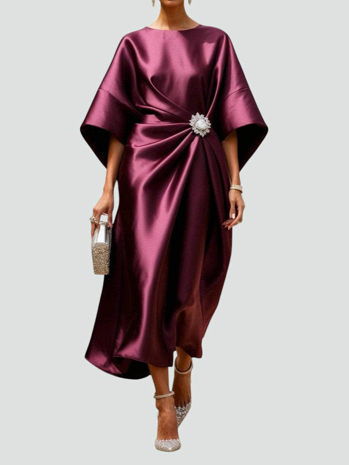 Marlowe | Women's Elegant Draped Midi Dress