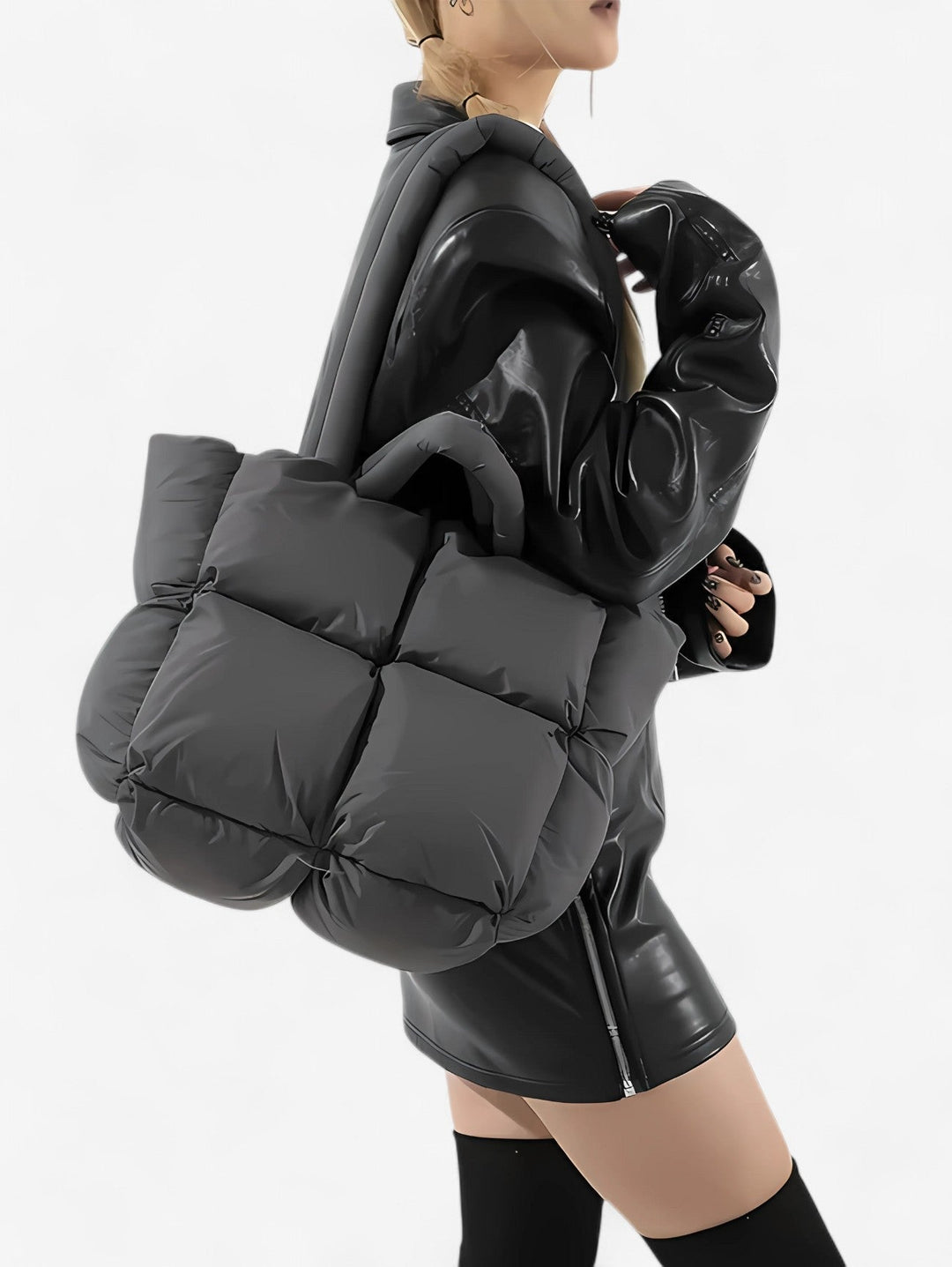 Mette | Women's Quilted Puffer Tote Bag