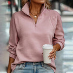 Evangeline | Women's V-Neck Zip Sweater