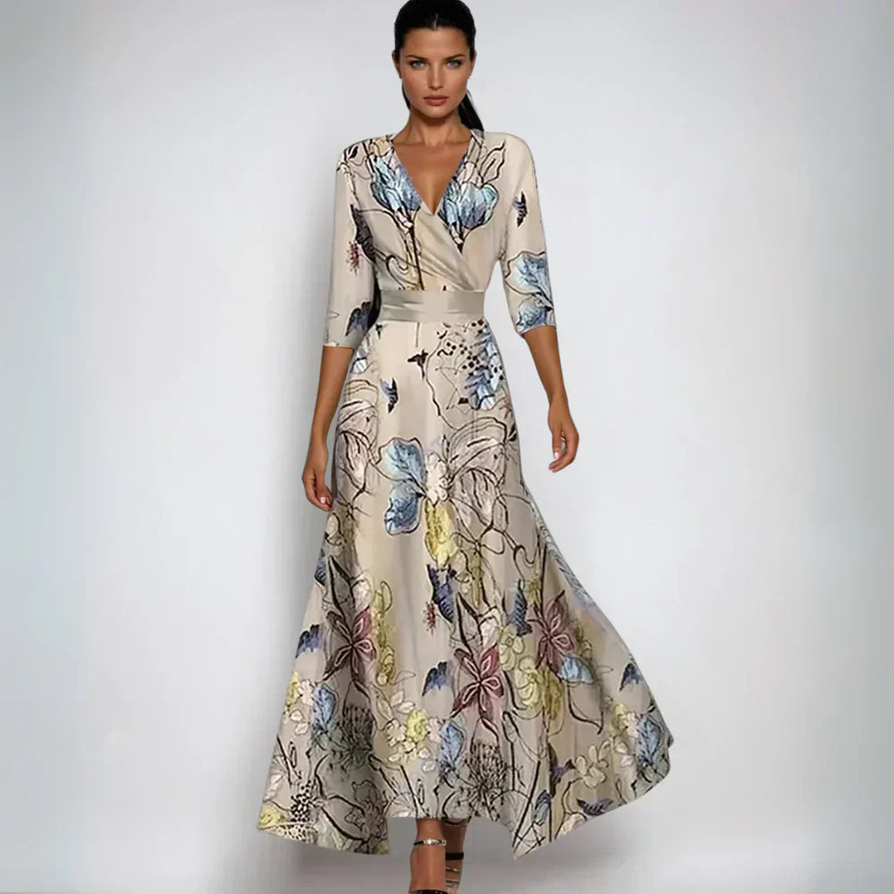 Brielle | Women's Floral Wrap Maxi Dress Elegant
