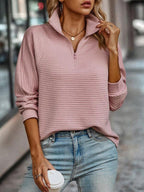 Evangeline | Women's V-Neck Zip Sweater
