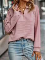 Evangeline | Women's V-Neck Zip Sweater
