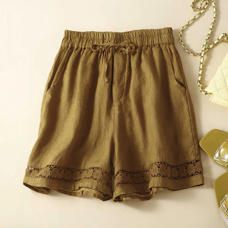 Quinn | Women's Relaxed Embroidered Shorts Casual