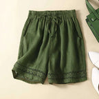 Quinn | Women's Relaxed Embroidered Shorts Casual