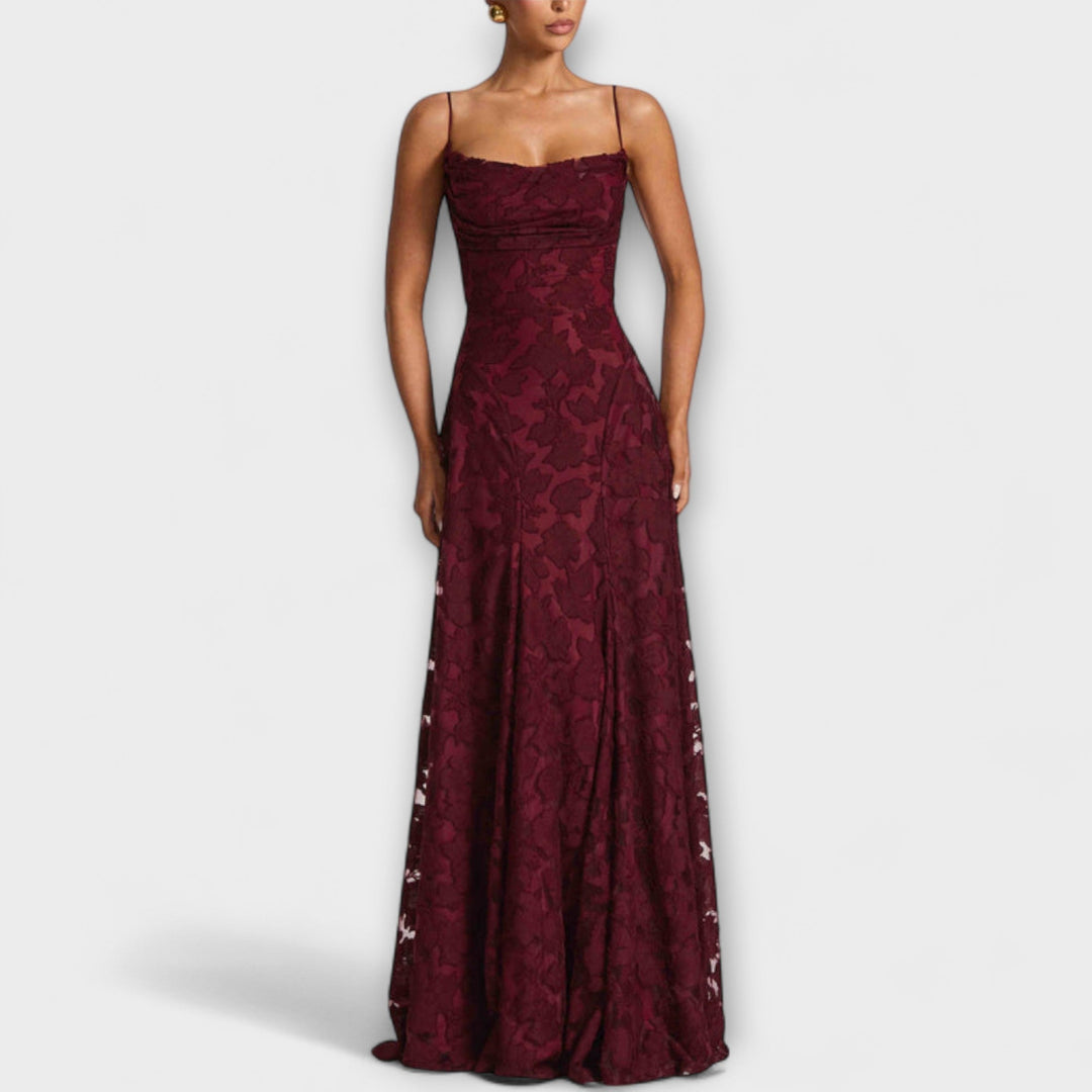 Lennox | Women's Elegant Floral Lace Maxi Dress