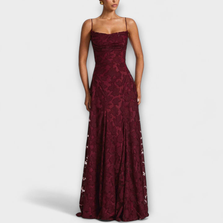 Lennox | Women's Elegant Floral Lace Maxi Dress