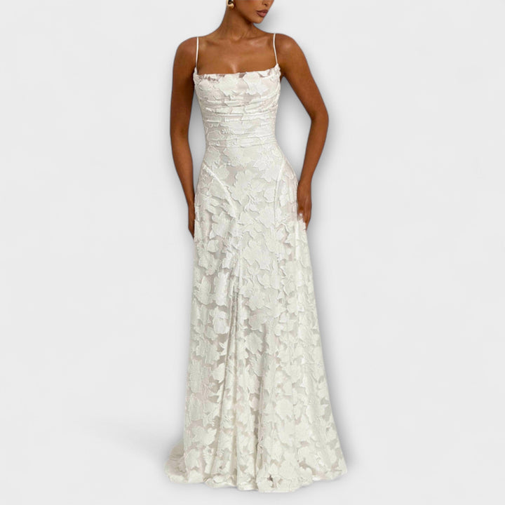 Lennox | Women's Elegant Floral Lace Maxi Dress