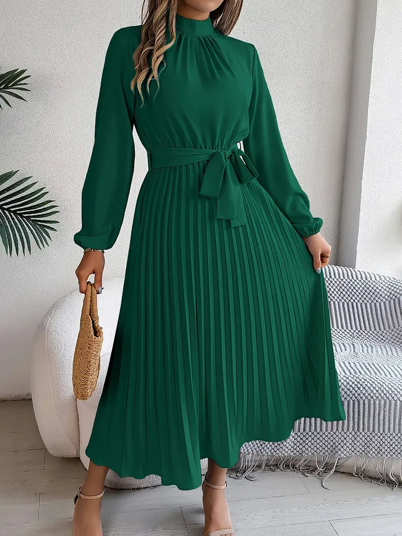 Sutton | Women's Pleated Midi Dress Elegant