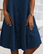 Thea | Women's Short Sleeve Button Shirt Dress