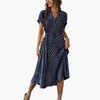 Thea | Women's Polka Dot Midi Dress