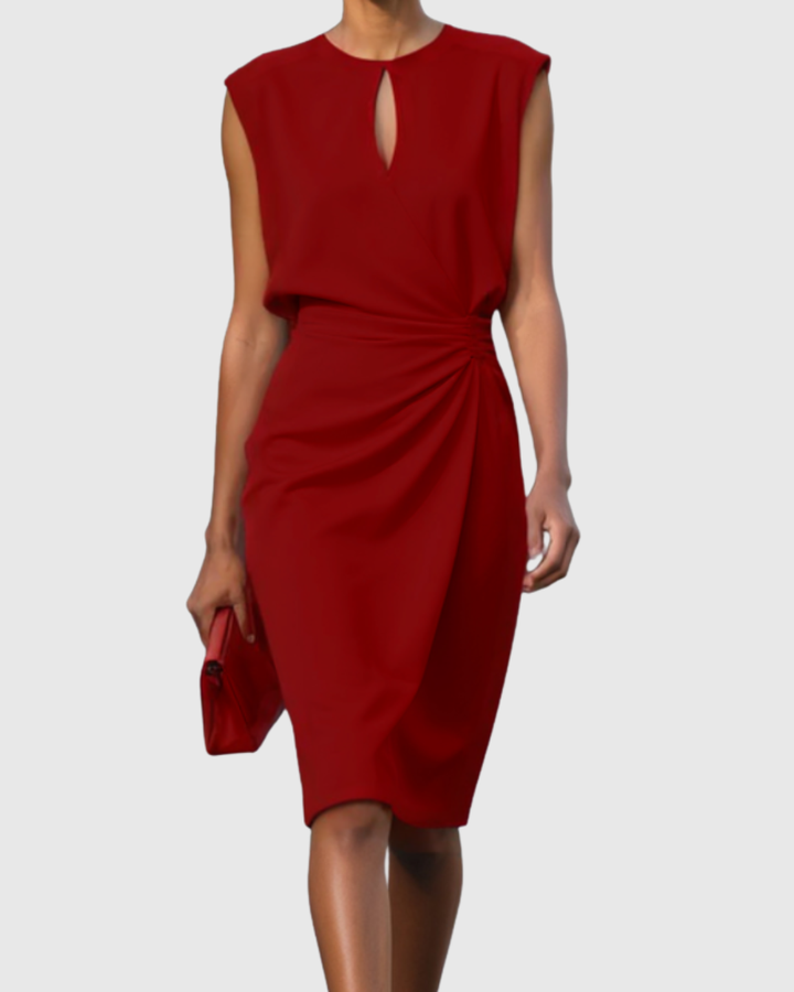 Selene | Women's Ruched Midi Dress