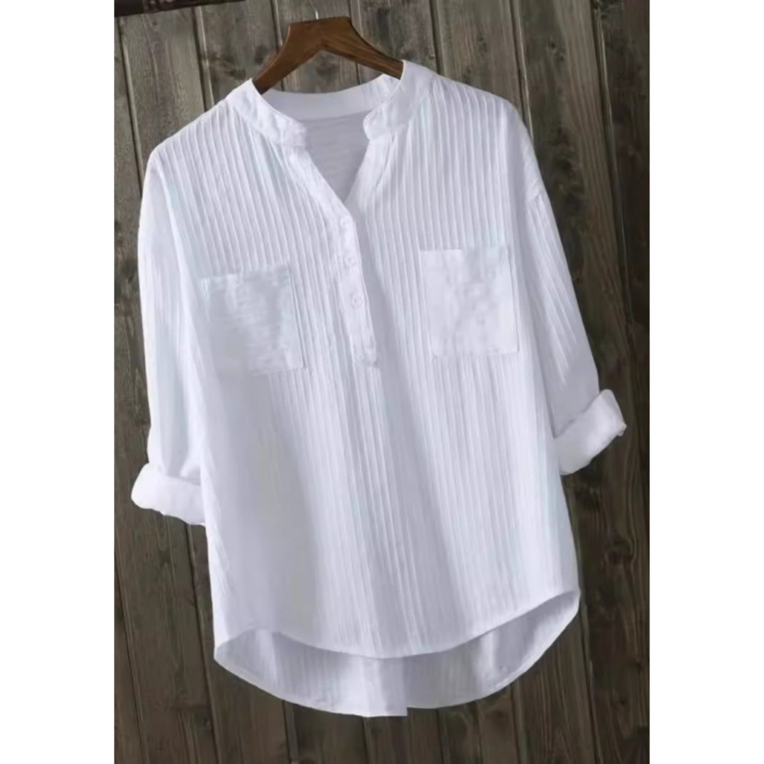 Zalina | Women's Collared Long Sleeve Top Casual