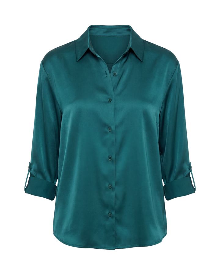 Thea | Women's Smooth Button-Up Shirt