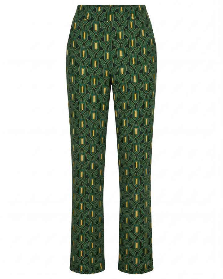 Priya | Women's Printed Straight-Leg Trousers