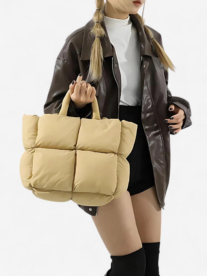 Mette | Women's Quilted Puffer Tote Bag