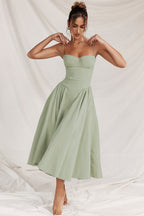 Wren | Women's Strappy Midi Dress Elegant