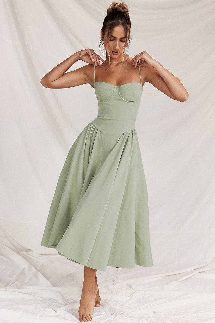 Wren | Women's Strappy Midi Dress Elegant