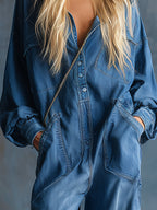 Rowan | Women’s Hooded Wide Leg Jumpsuit Casual