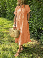 Sutton | Women's Elegant Striped Shirt Dress