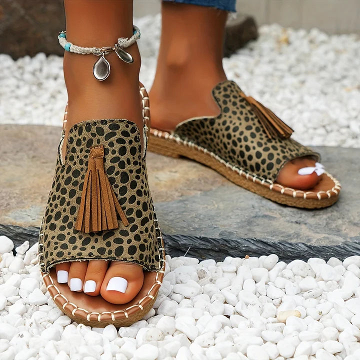 Sutton | Women's Tassel Slip-On Sandals Casual
