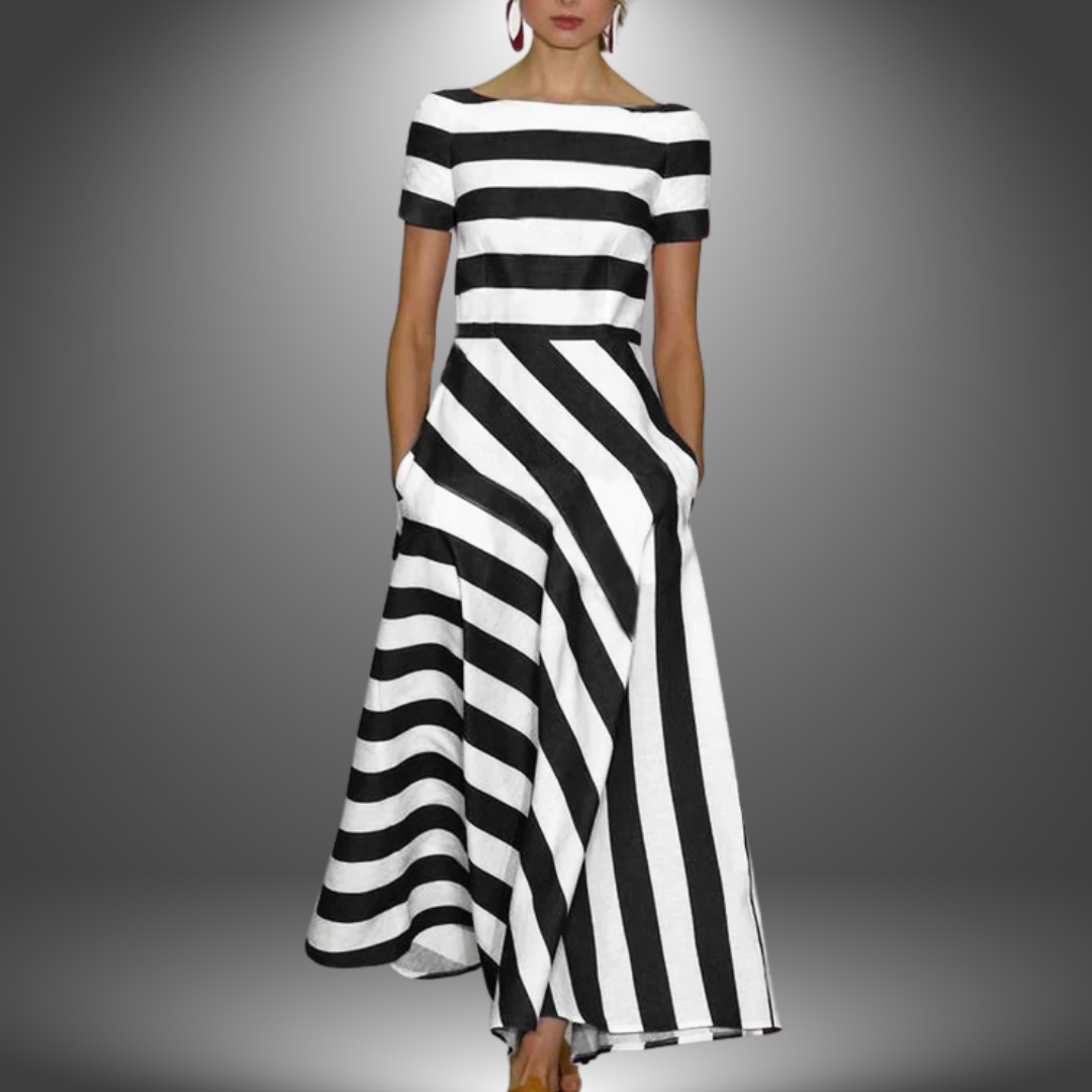 Delora | Women’s Light Fluid Stripe Dress