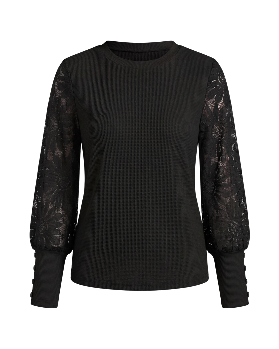 Mette | Women's Decorative Sleeve Button-Detail Top