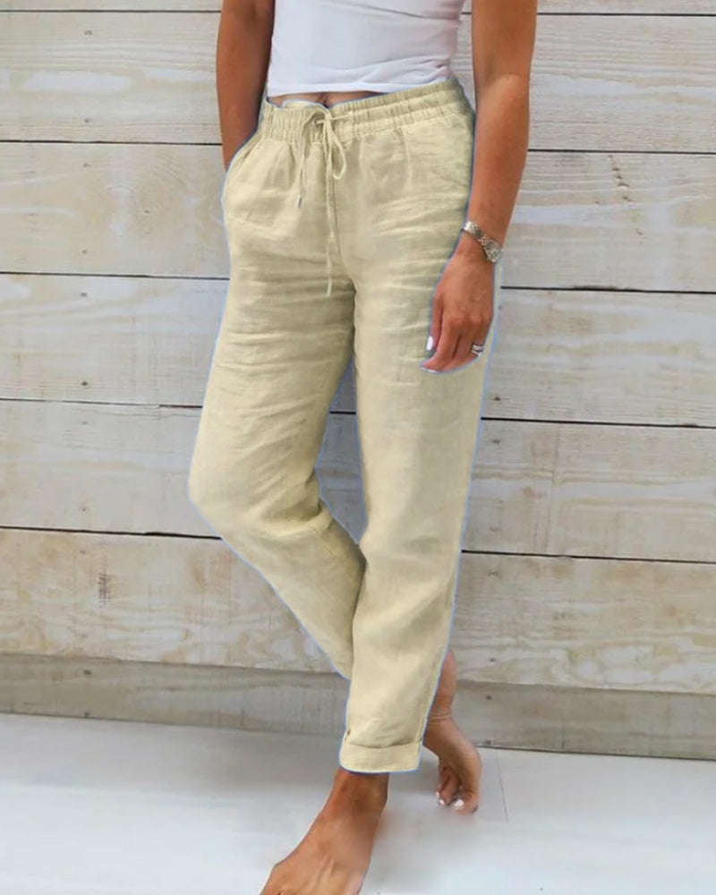 Sienna | Women's High-Waist Tailored Trousers Casual