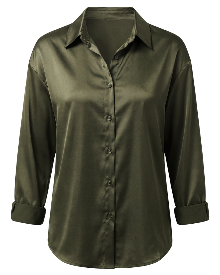 Thea | Women's Smooth Button-Up Shirt