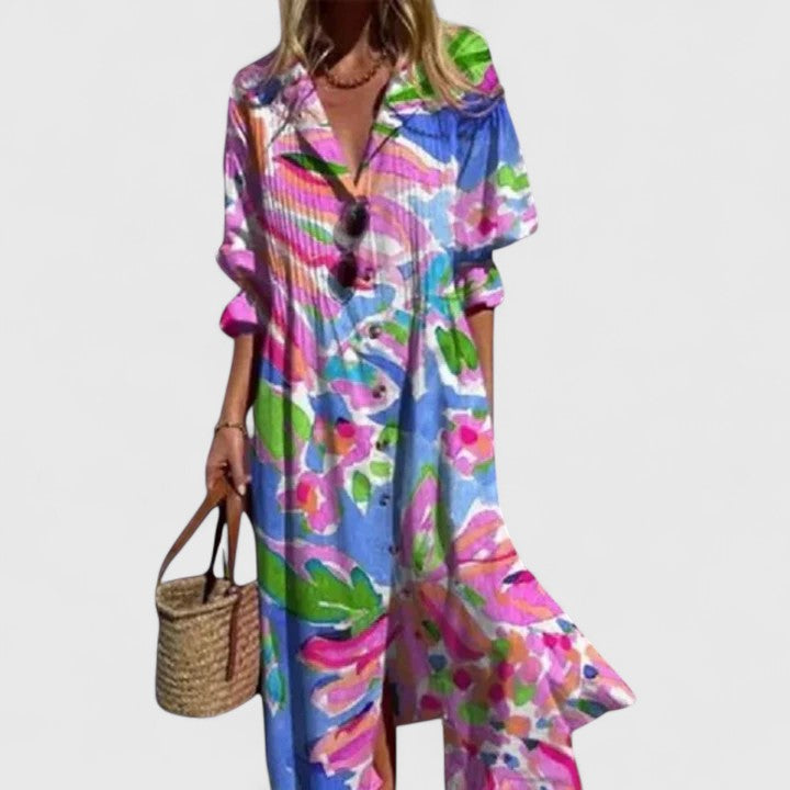 Sienna | Women's Floral Button Midi Dress