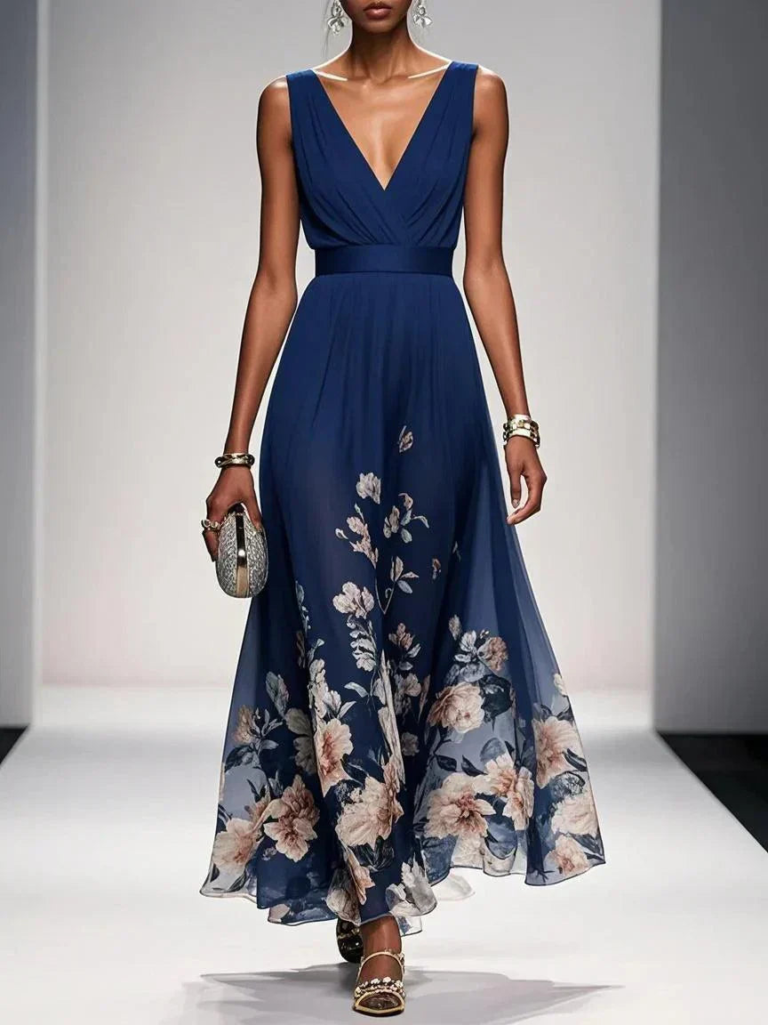 Elara | Women's Floral Print Wedding Guest Dress Elegant