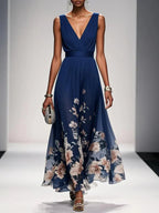 Elara | Women's Floral Print Wedding Guest Dress Elegant