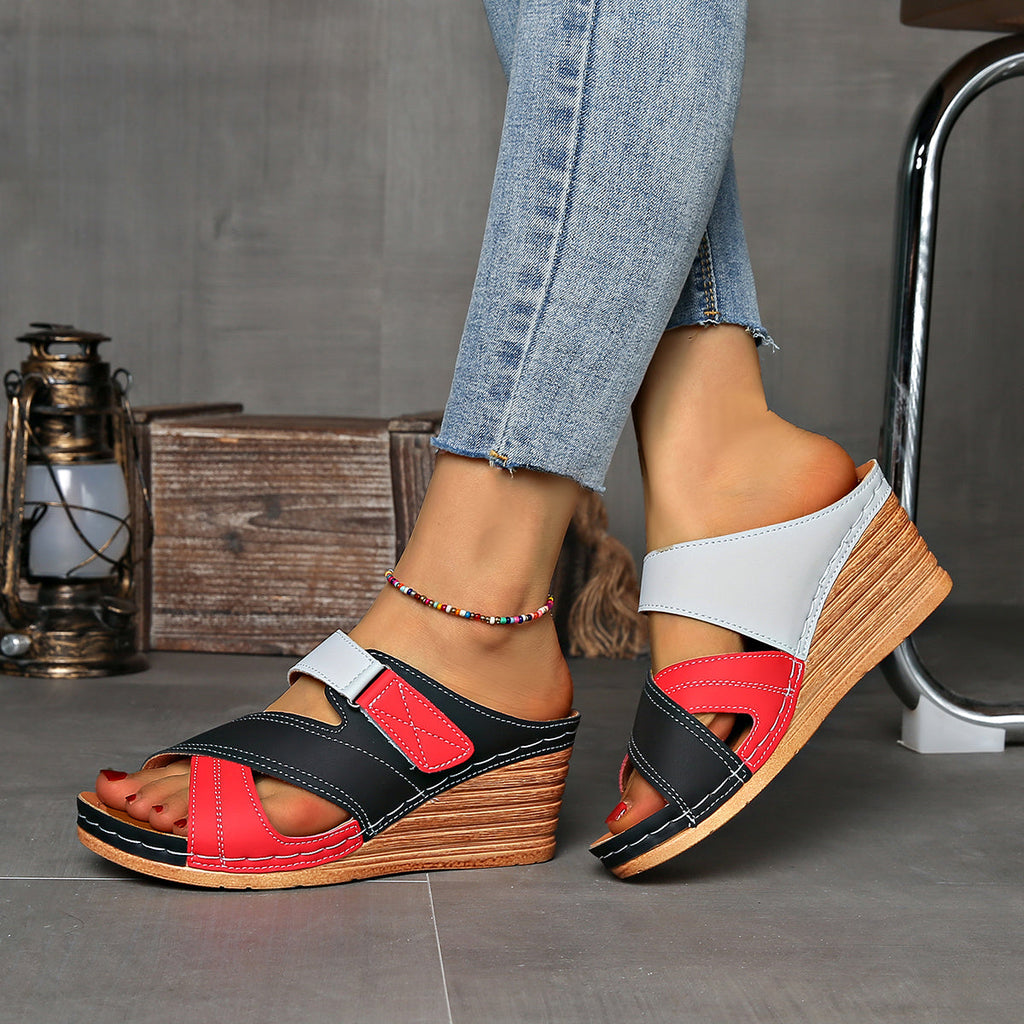 Aerith | Women's Two Tone Wedge Sandals