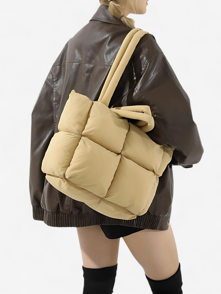Mette | Women's Quilted Puffer Tote Bag