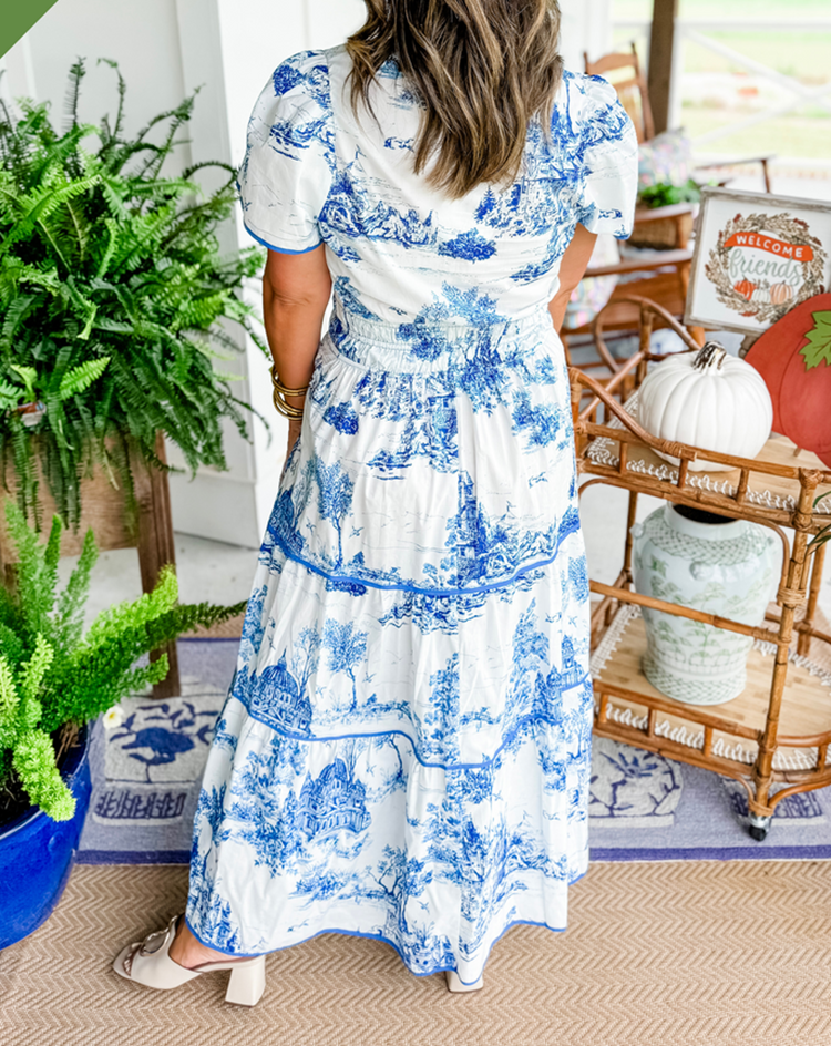 Sanne | Women's Classic Toile Maxi Dress
