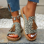 Sutton | Women's Tassel Slip-On Sandals Casual