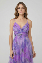Sienna | Women's Floral Chiffon Maxi Dress Adjustable Elegant